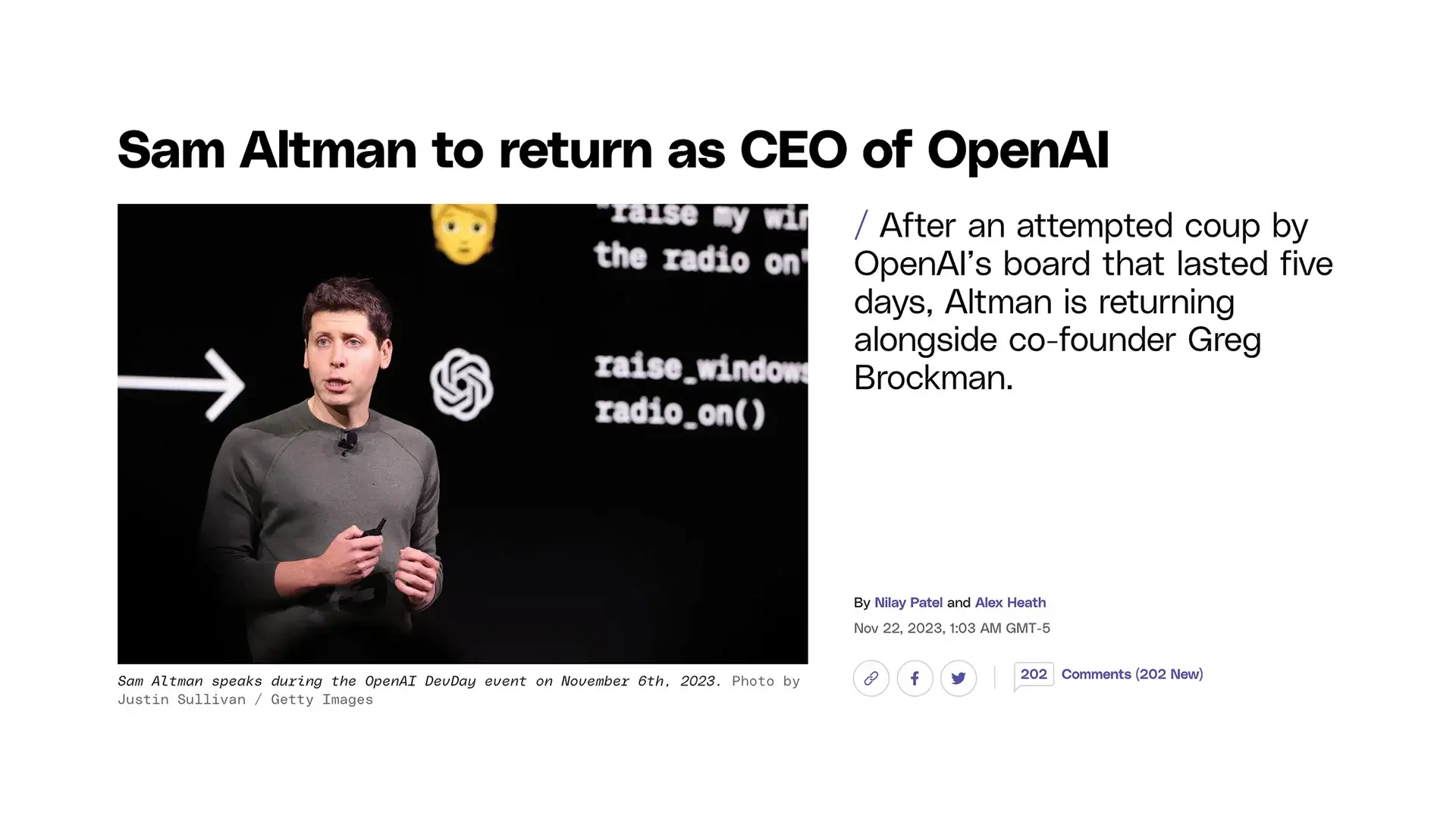 OpenAI's Leadership Upheaval: Sam Altman's Firing and Reinstatement