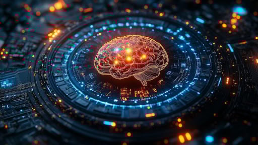 AI brain representing technology for marketing campaigns